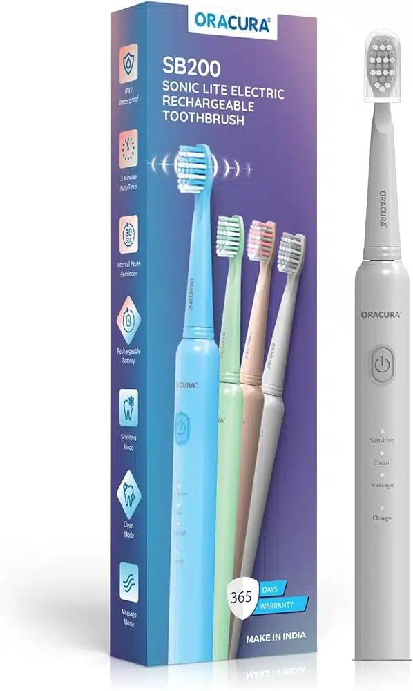 Oracura SB200 Sonic Lite Electric Rechargeable Toothbrush